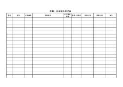 混凝土试块制作登记表