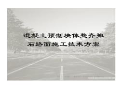混凝土预制块整齐弹石施工技术的方案共30页