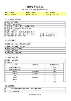 清洗剂MSDS(20151011版次)