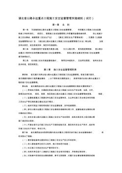 湖北省公路水运重点工程施工安全监督管理实施细则 (2)