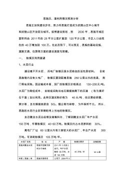 湖北省恩施州粉煤灰综合利用情况调研报告 (2)