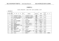 湖北自考專業(yè)體系——工程管理專業(yè)