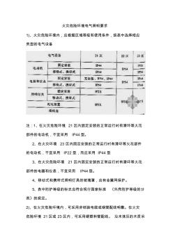 火灾危险环境电气照明要求