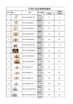 灯具安装费用实施文档5-5(6-4更新)
