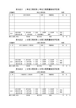 热控工程质量验收及评定记录-表格