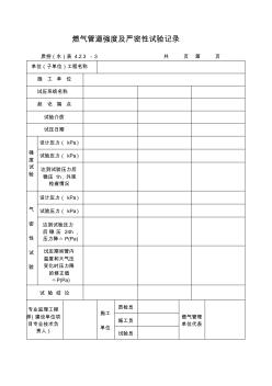 燃气管道强度及严密性试验记录 (2)