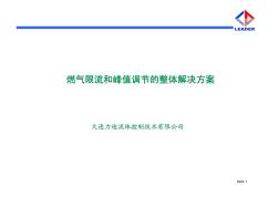 燃气限流和峰值调节的整体解决方案