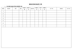 物业设施设备台账表格