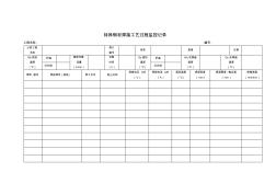 特殊钢材焊接工艺过程监控记录(项目施工管理表格)