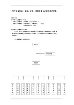 特種設(shè)備制造、安裝、改造、維修質(zhì)量保證體系基本要素