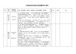 环境监测实验室设备购置项目清单