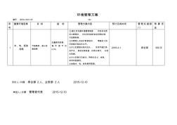 环境管理方案及统计表