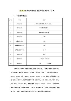 现浇框架结构混凝土浇筑及养护施工方案