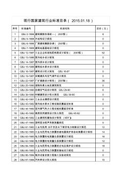 现行建筑行业规范大全(2015版1月更新)