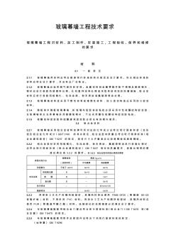 玻璃幕墻工程技術(shù)要求