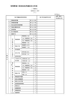 玻璃幕墙工程检验批质量验收记录表2