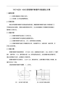 玻璃纖維錨桿試驗段與方案