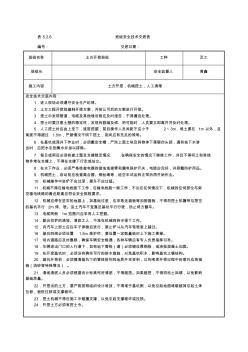 班組安全技術(shù)交底表(土方開挖)