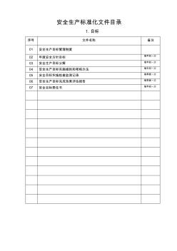 生产安全标准化13要素文件分目录