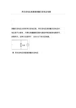 用交流电压表直接测量交流电压电路 (2)