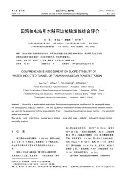 田灣核電站引水隧洞邊坡穩(wěn)定性綜合評(píng)價(jià)