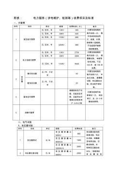 电力服务收费标准 (2)