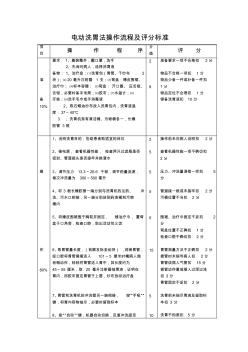 电动洗胃法操作流程及评分标准