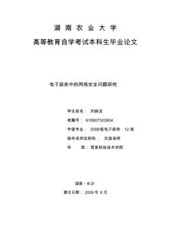 电子政务中的网络安全问题研究