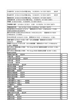 电机容量与综合平均重量对照表