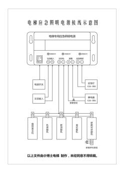 电梯专用应急照明电源接线示意图