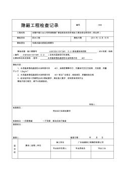 电梯井防水隐蔽工程验收记录