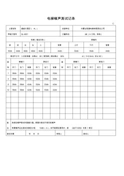 电梯噪声测试记录