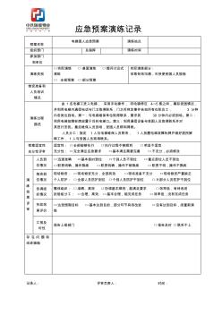 電梯應(yīng)急預(yù)案演練記錄 (3)