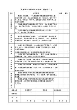 电梯整机功能测试记录表