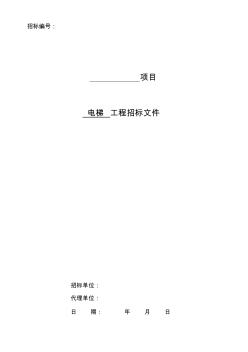 电梯项目工程招标文件(49页)