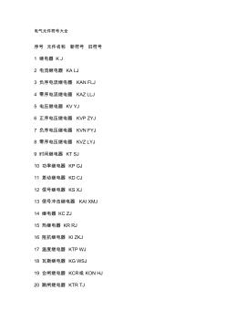 電氣元件符號(hào)大全資料