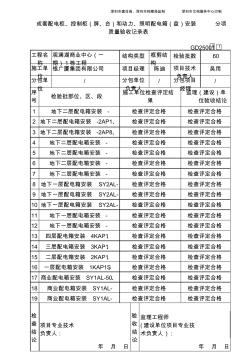 電氣動力工程分項質量驗收記錄表 (3)