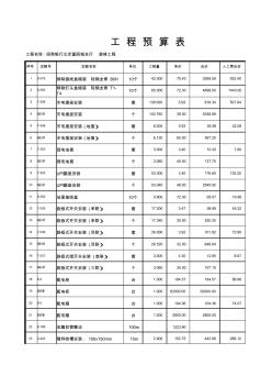 電氣工程預(yù)算表 (2)