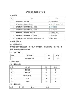 电气成套装置拆除方案 (2)