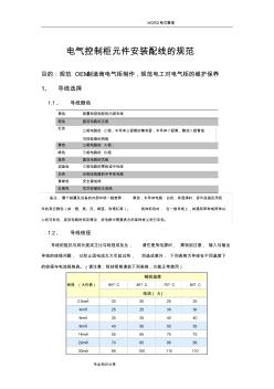 电气柜元件安装接线配线规范设计