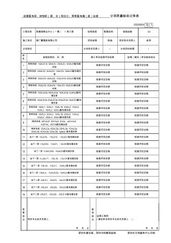 電氣照明工程分項質(zhì)量驗收記錄表