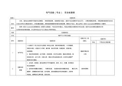 电气设备(专业)安全检查表