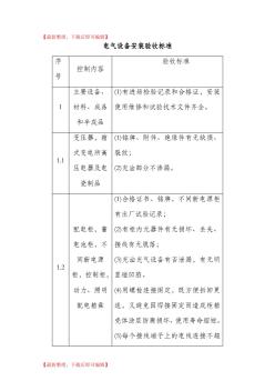 电气设备安装验收标准(精品范文)