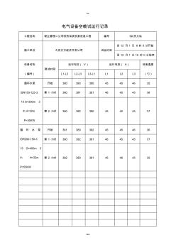 电气设备空载试运行记录 (3)