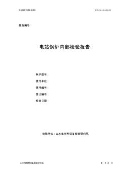电站锅炉内部检验报告