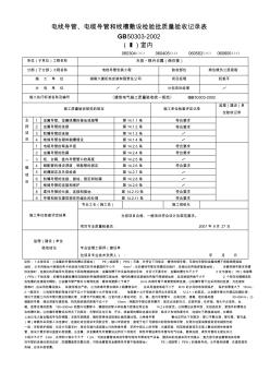 电线导管、电缆导管及线槽敷设检验批质量验收记录表