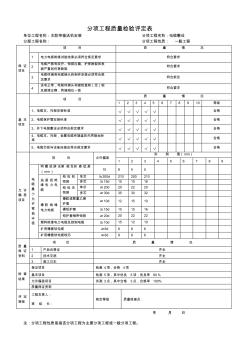 电缆、开关、电器安装等设备安装评定表