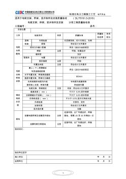 電纜支架、橋架、豎井制作及安裝(分項工程質(zhì)量驗收表)