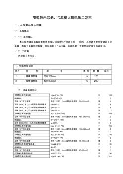 电缆桥架安装及电缆敷设接线施工方案 (4)