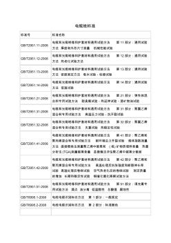 电缆线国家标准目录